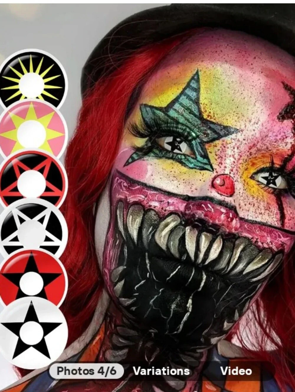 White Out Star Color Eye Wear Lenses - Costume Enhancements